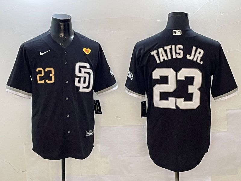 Men San Diego Padres #23 Tatis jr Black Jointly Name Game Nike 2025 MLB Jersey style 2->san diego padres->MLB Jersey